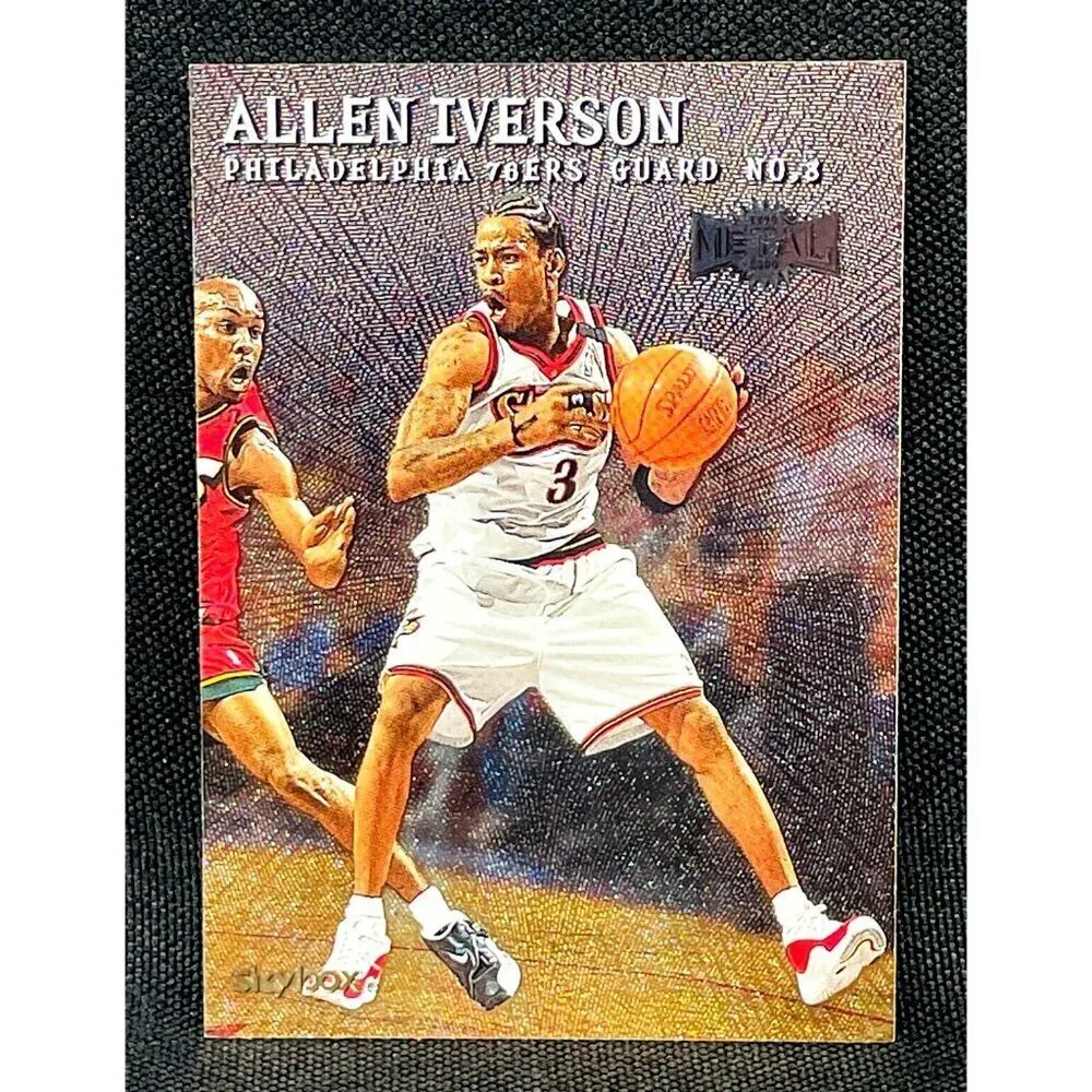 ALLEN IVERSON - 1999-00 Skybox Metal Basketball #36 - PHILADELPHIA 76ERS